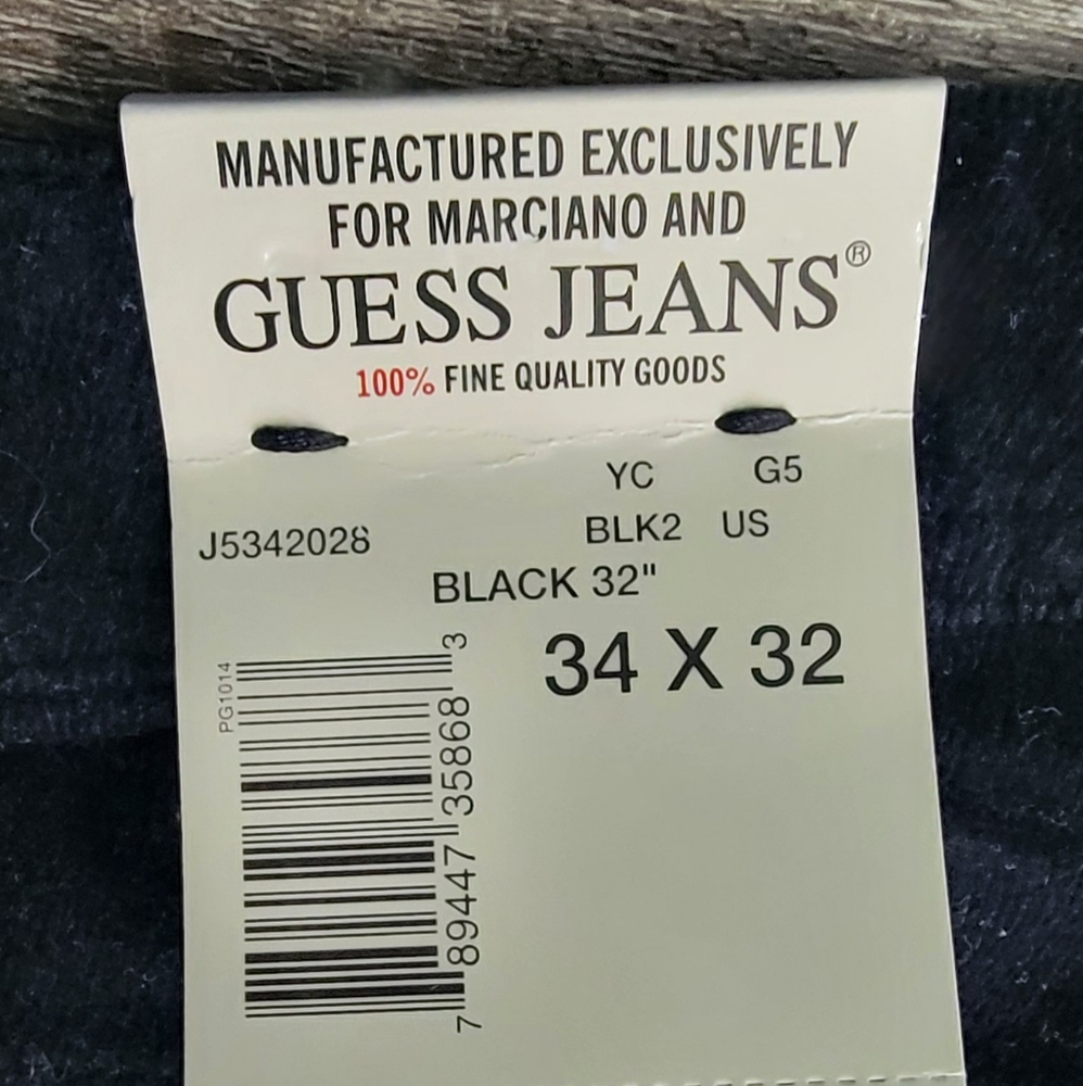 Y2K Vintg Guess‎ Flared Corduroy Pants Womens 34 Black Stretchy Low-Mid Rise NWT - Picture 12 of 12